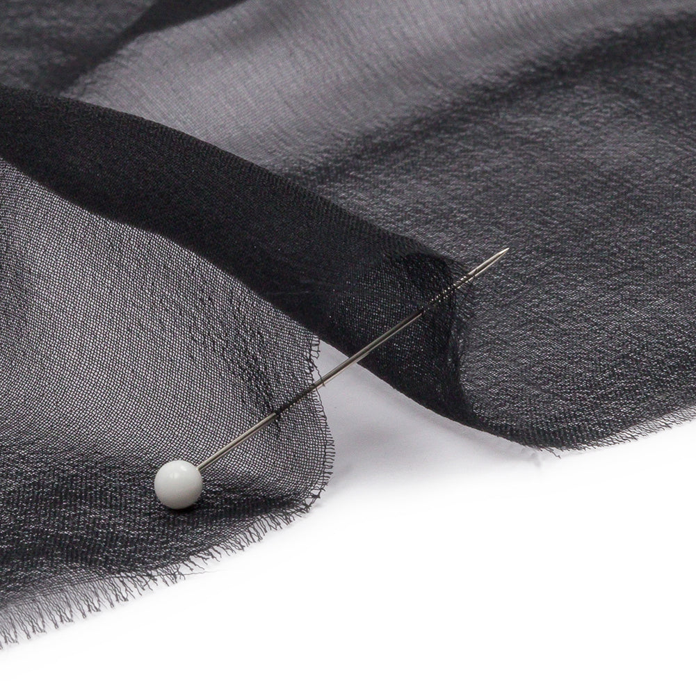 Silk Chiffon 44" - Black - Premium Collection - Detail