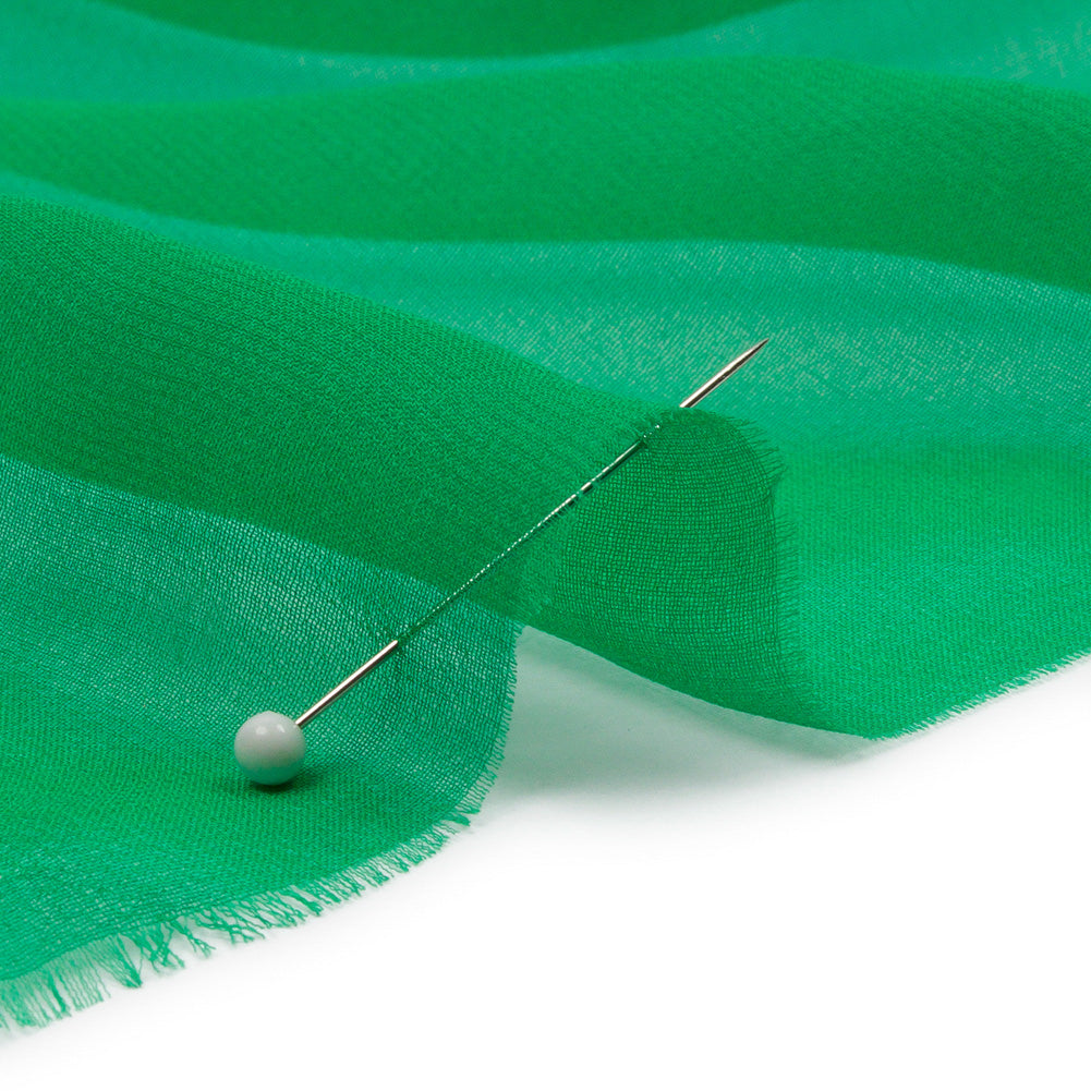 Silk Chiffon 44" - Kelly Green - Premium Collection - Detail