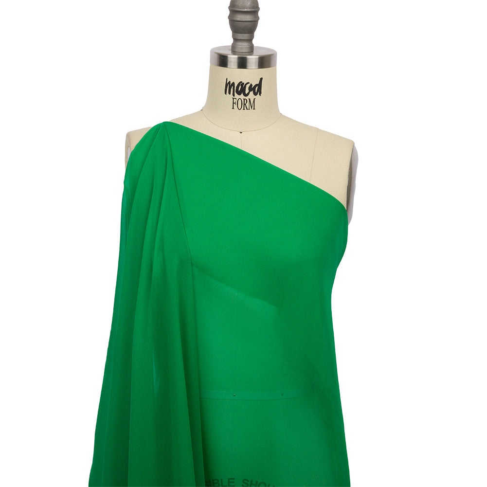 Silk Chiffon 44" - Kelly Green - Premium Collection - Drape