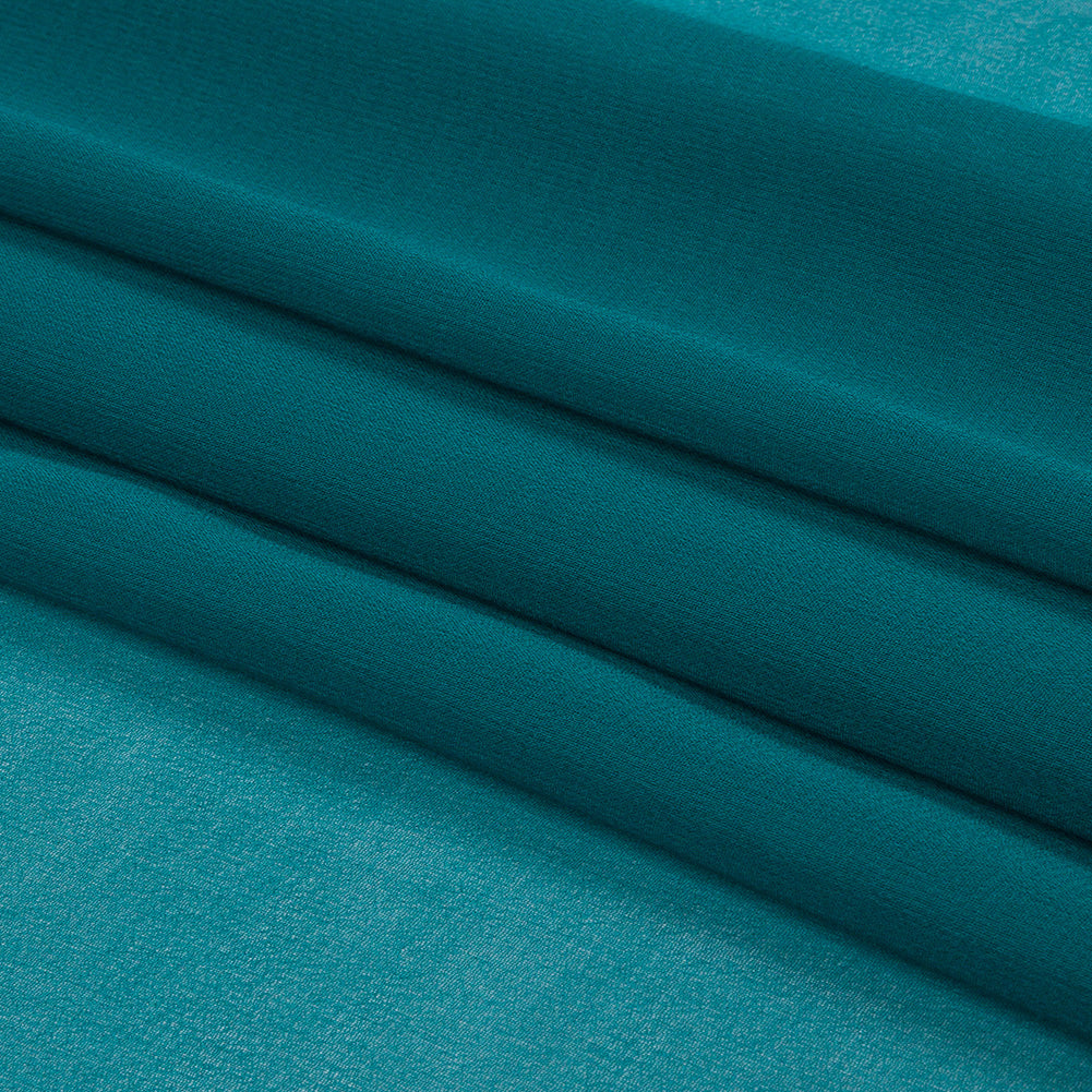 Silk Chiffon 44" - Deep Teal - Premium Collection - Folded