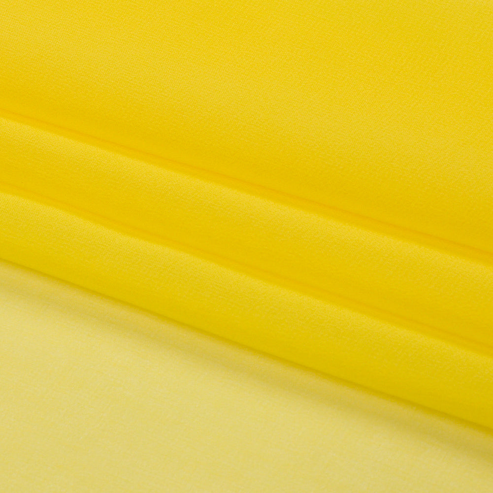 Silk Chiffon 54" - Buttercup Yellow - Premium Collection - Folded