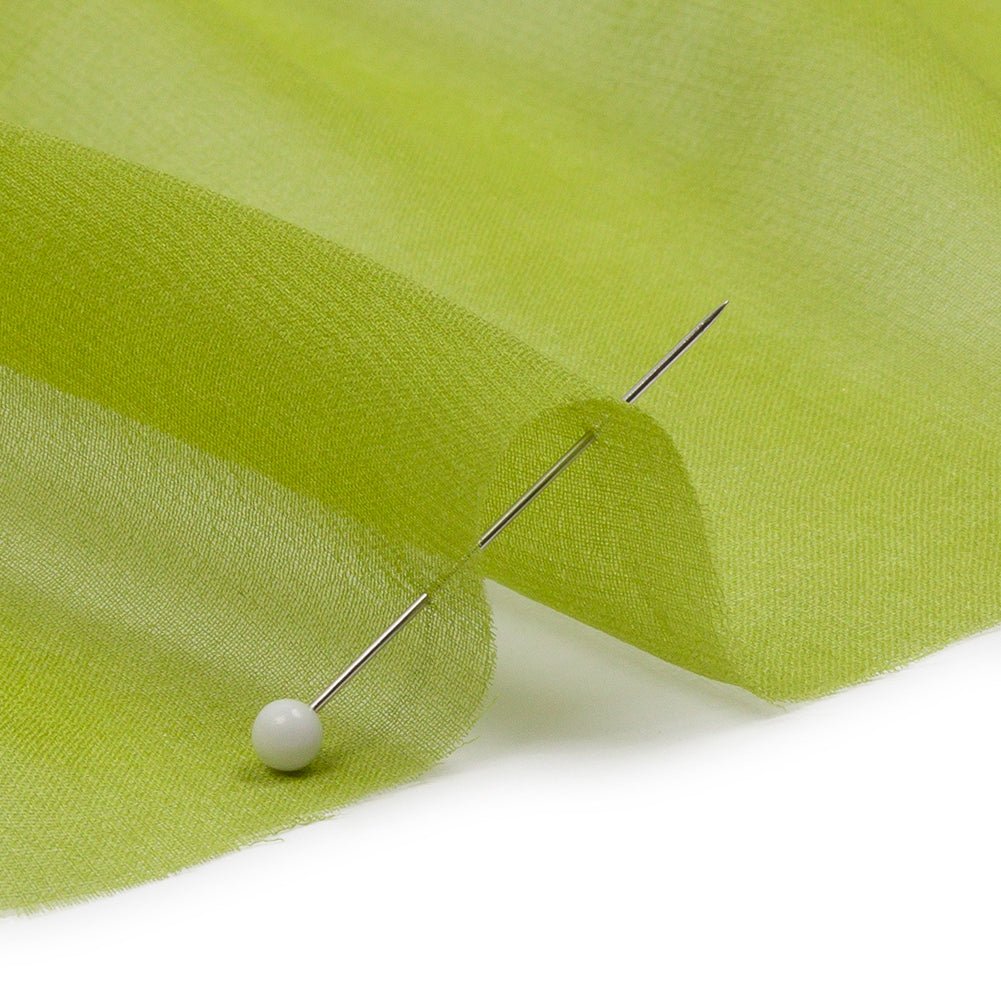 Silk Chiffon 54" - Peridot Green - Premium Collection - Detail