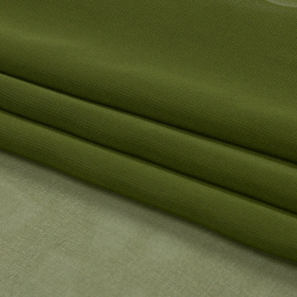 Silk Chiffon 54" - Pesto Green - Premium Collection - Folded