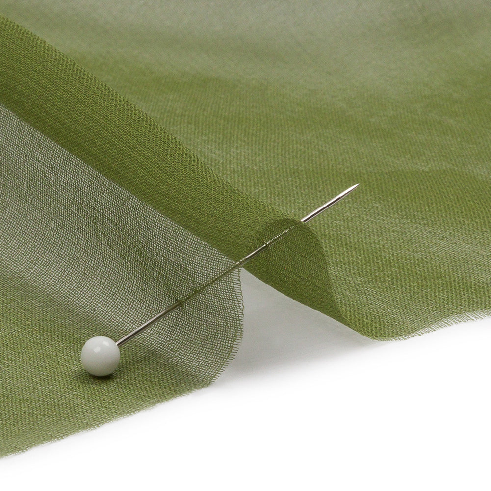 Silk Chiffon 54" - Pesto Green - Premium Collection - Detail