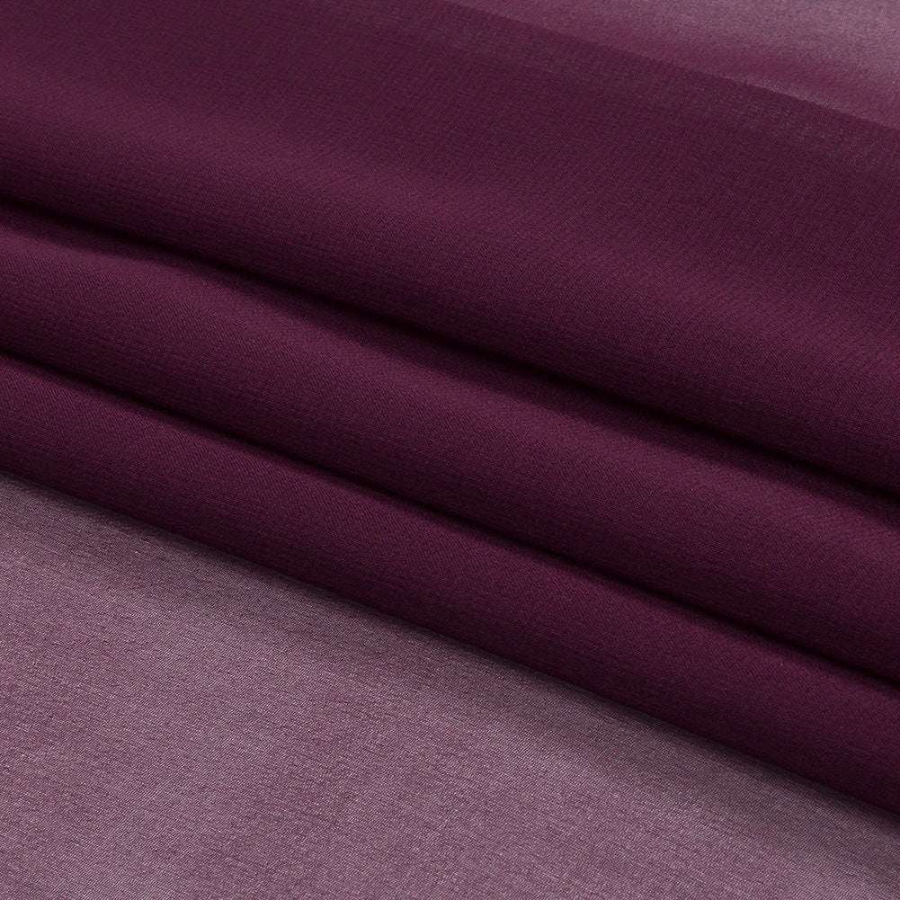 Silk Chiffon 54" - Eggplant - Premium Collection - Folded