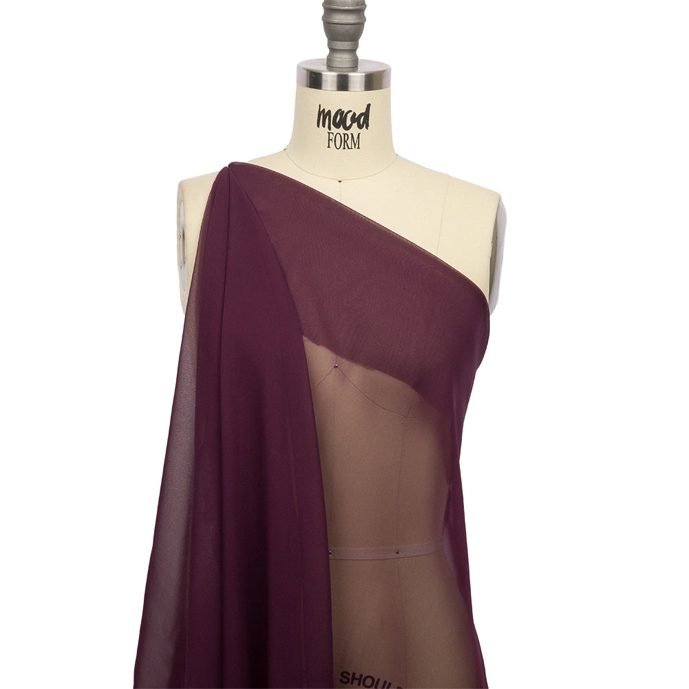 Silk Chiffon 54" - Eggplant - Premium Collection - Drape