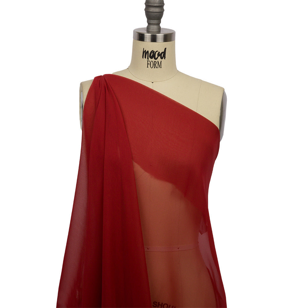 Silk Chiffon 54" - Brick - Premium Collection - Drape
