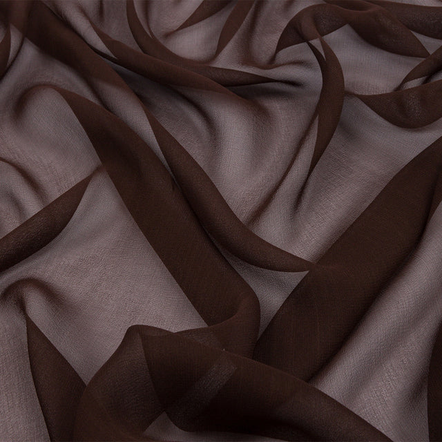 Silk Chiffon 54" - Dark Brown - Premium Collection