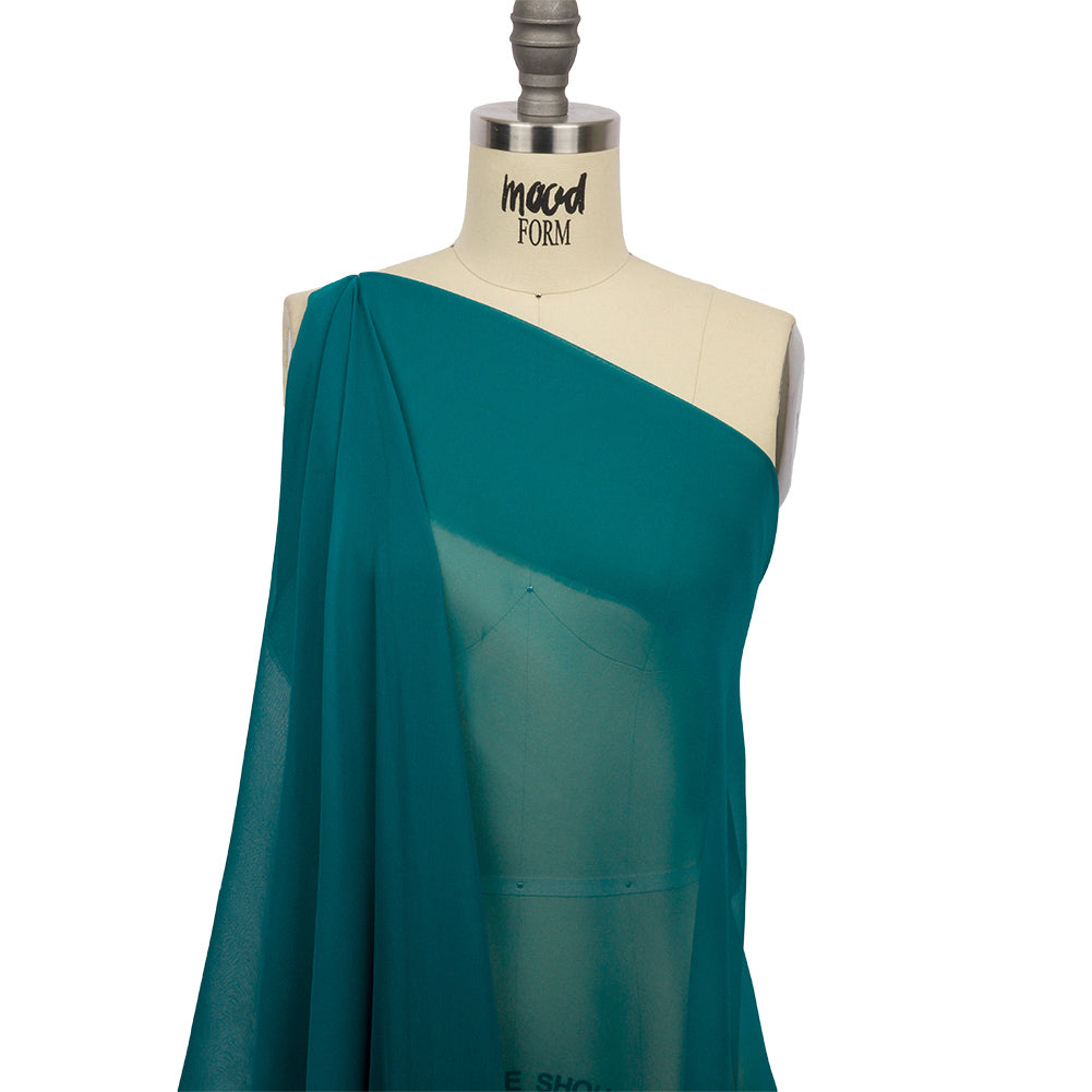 Silk Chiffon 54" - Deep Teal - Premium Collection - Drape