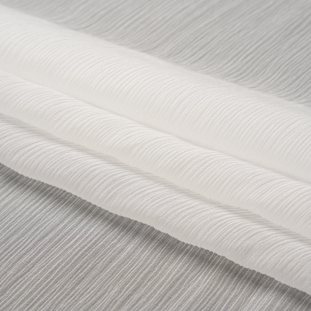Crinkled Silk Chiffon - Whisper White - Premium Collection - Folded