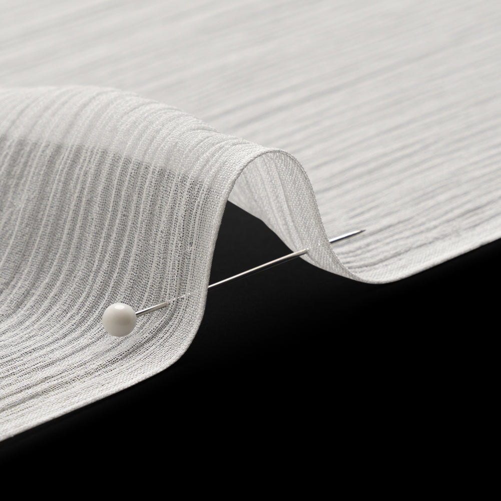 Crinkled Silk Chiffon - Whisper White - Premium Collection - Detail