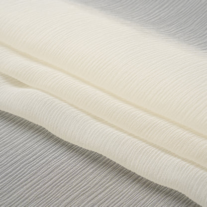Crinkled Silk Chiffon - Antique White - Premium Collection