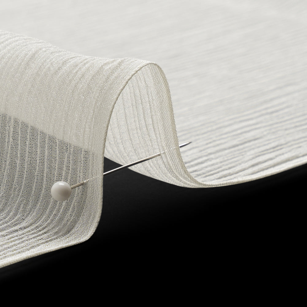Crinkled Silk Chiffon - Antique White - Premium Collection - Detail