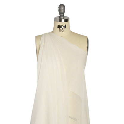 Crinkled Silk Chiffon - Antique White - Premium Collection