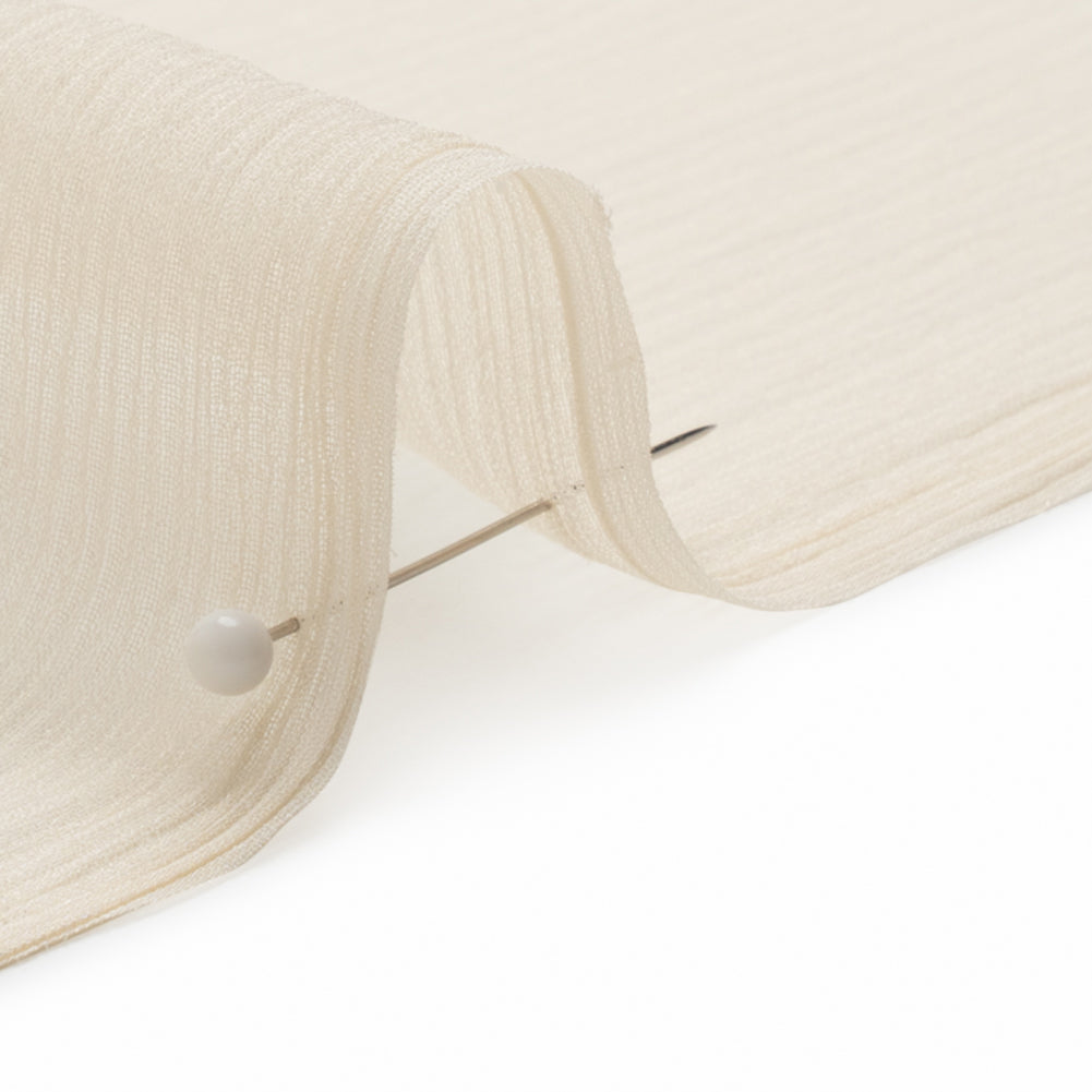 Crinkled Silk Chiffon - Tapioca - Premium Collection - Detail