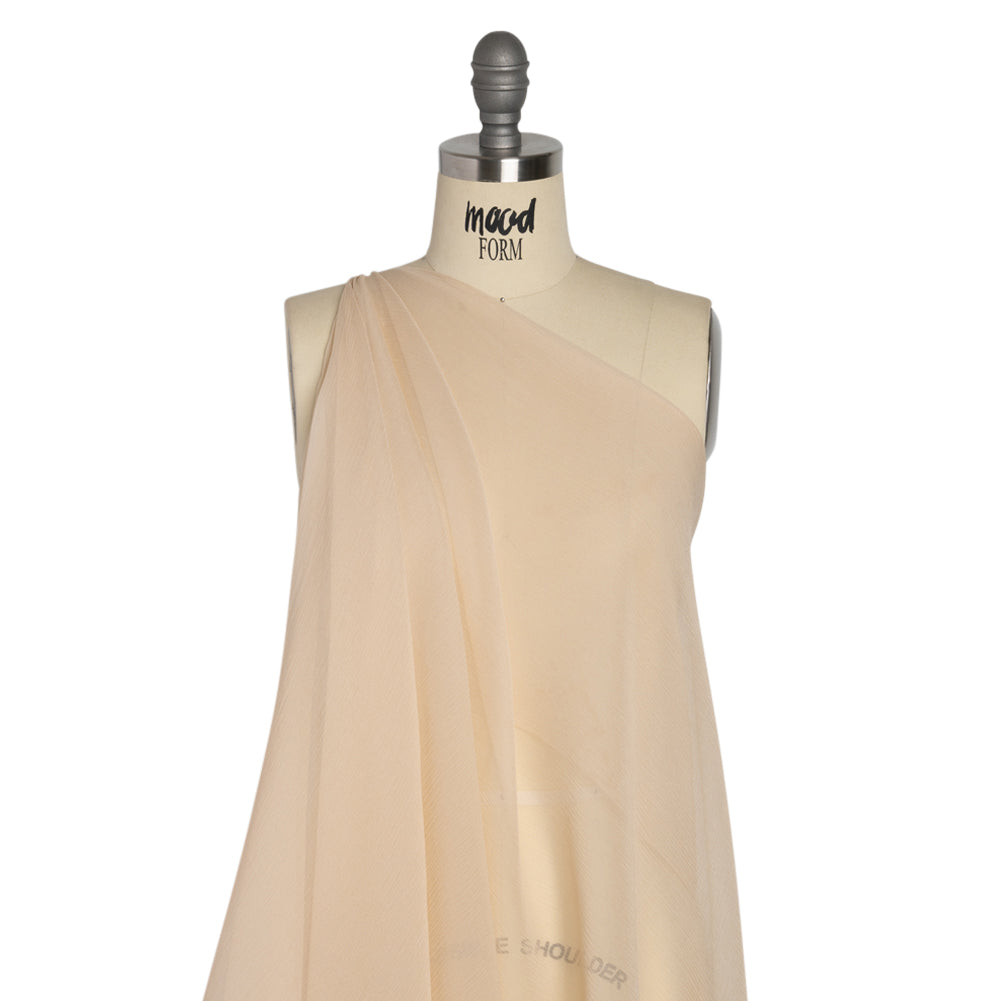 Crinkled Silk Chiffon - Winter Wheat - Premium Collection - Drape