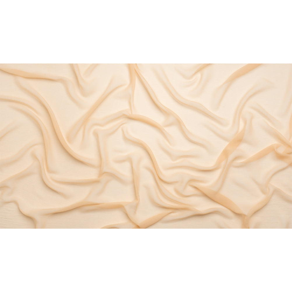 Crinkled Silk Chiffon - Ecru - Premium Collection - Full