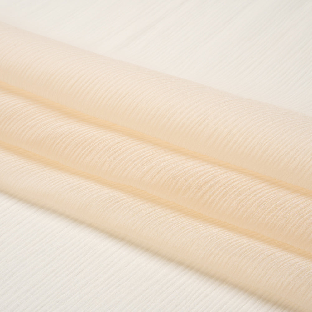 Crinkled Silk Chiffon - Nude - Premium Collection - Folded