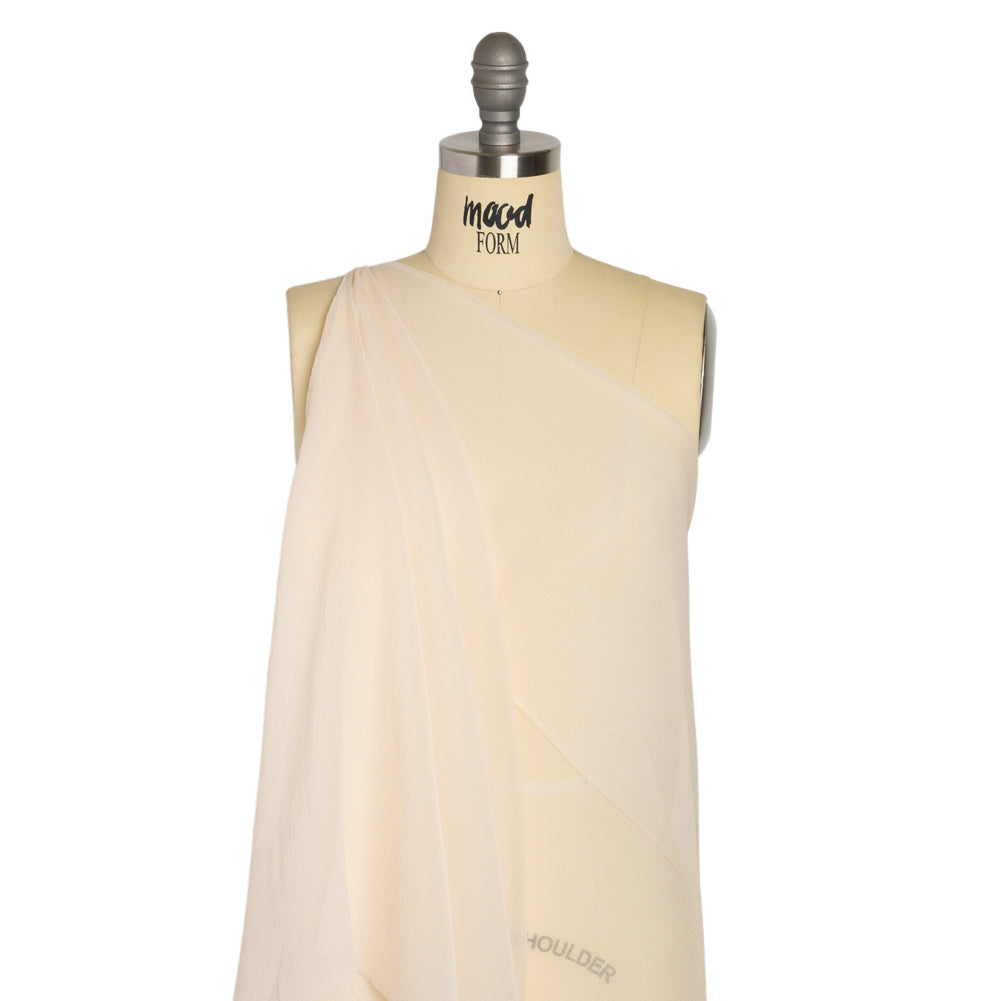 Crinkled Silk Chiffon - Nude - Premium Collection - Drape
