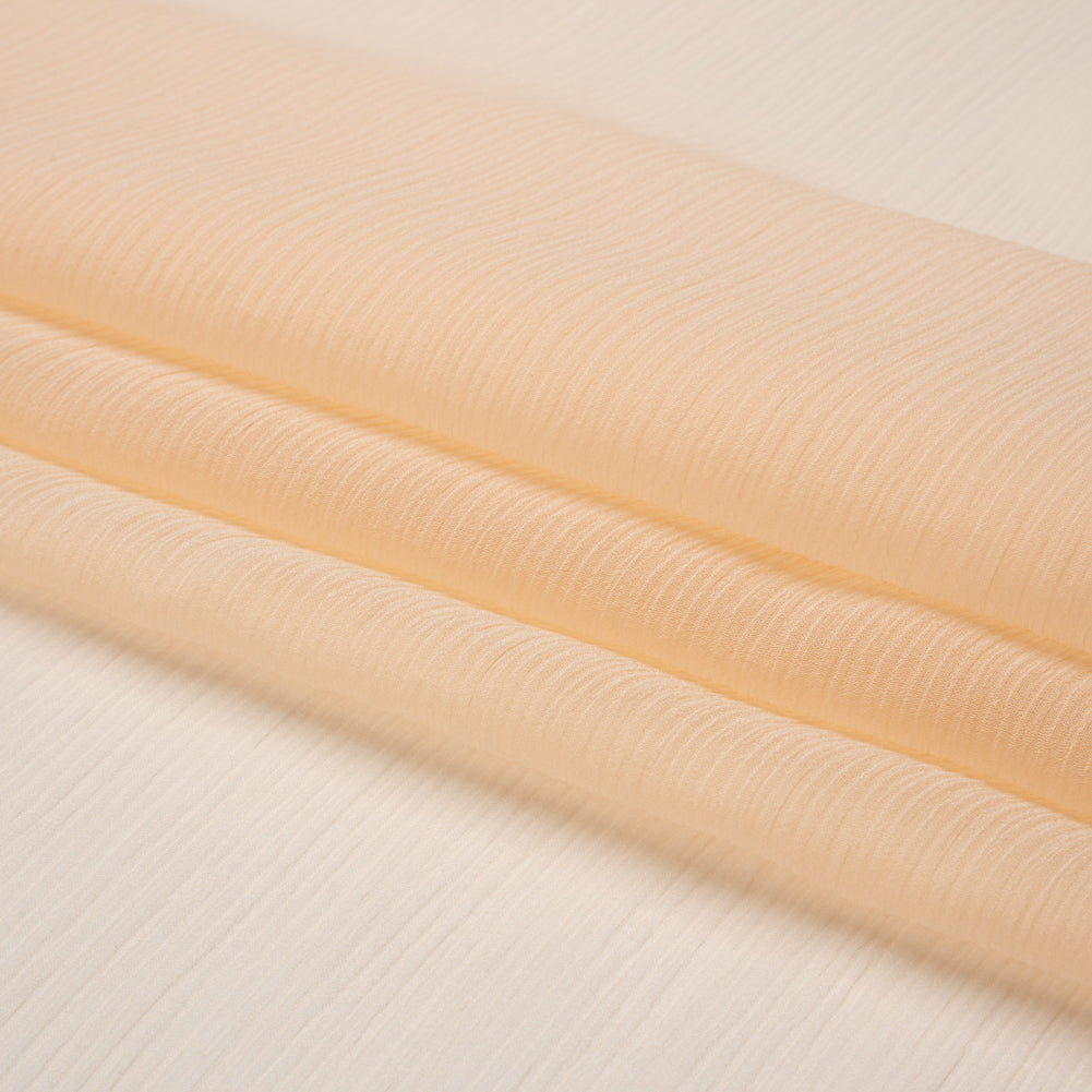 Crinkled Silk Chiffon - Bellini - Premium Collection - Folded