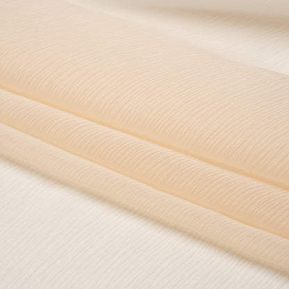 Crinkled Silk Chiffon - Cream Pink - Premium Collection