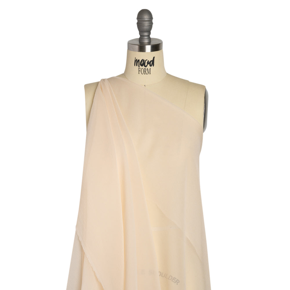 Crinkled Silk Chiffon - Cream Pink - Premium Collection - Drape