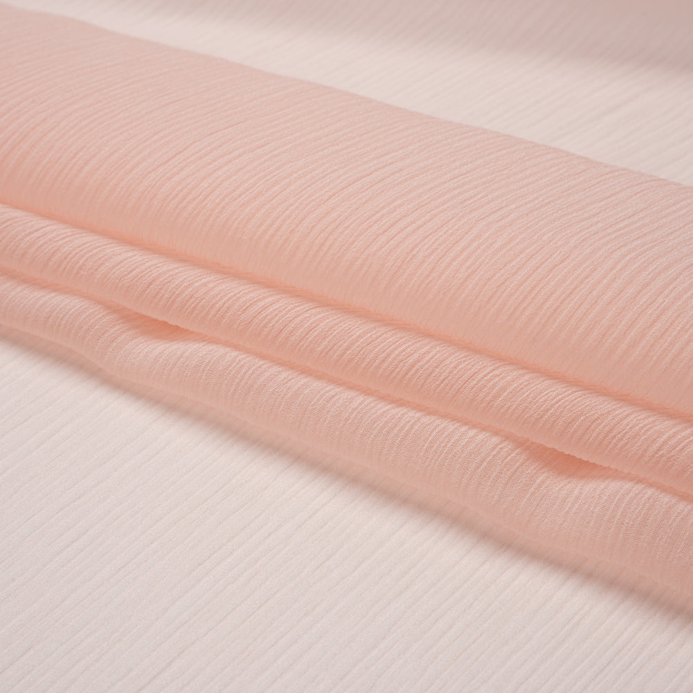 Crinkled Silk Chiffon - Veiled Rose - Premium Collection - Folded