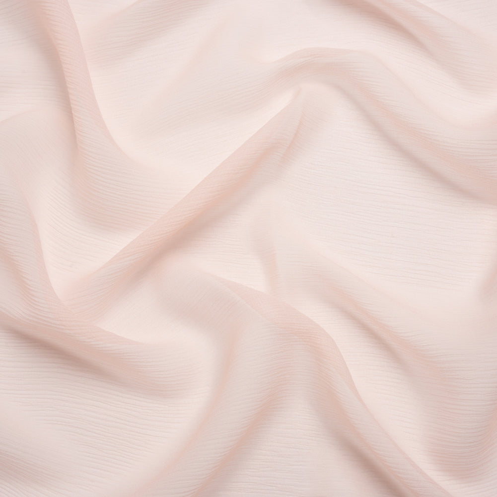 Crinkled Silk Chiffon - Veiled Rose - Premium Collection