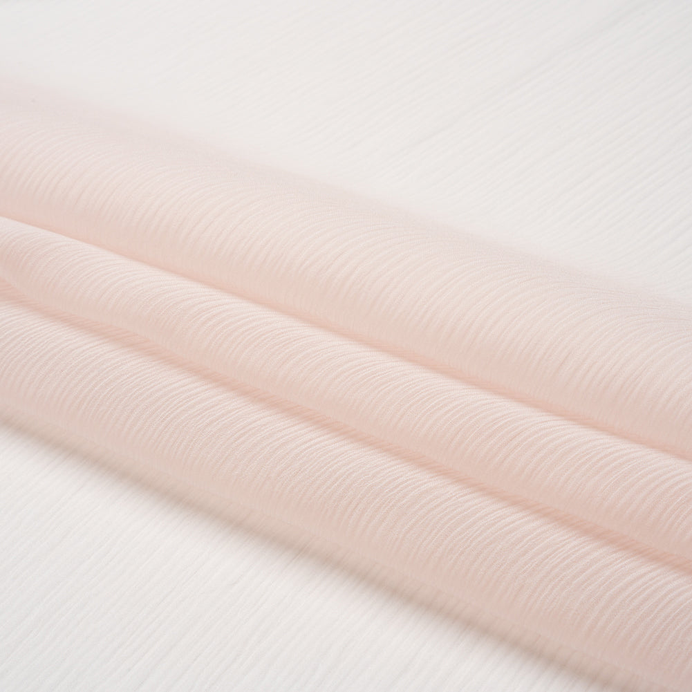 Crinkled Silk Chiffon - Cradle Pink - Premium Collection - Folded