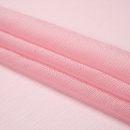 Crinkled Silk Chiffon - Candy Pink - Premium Collection