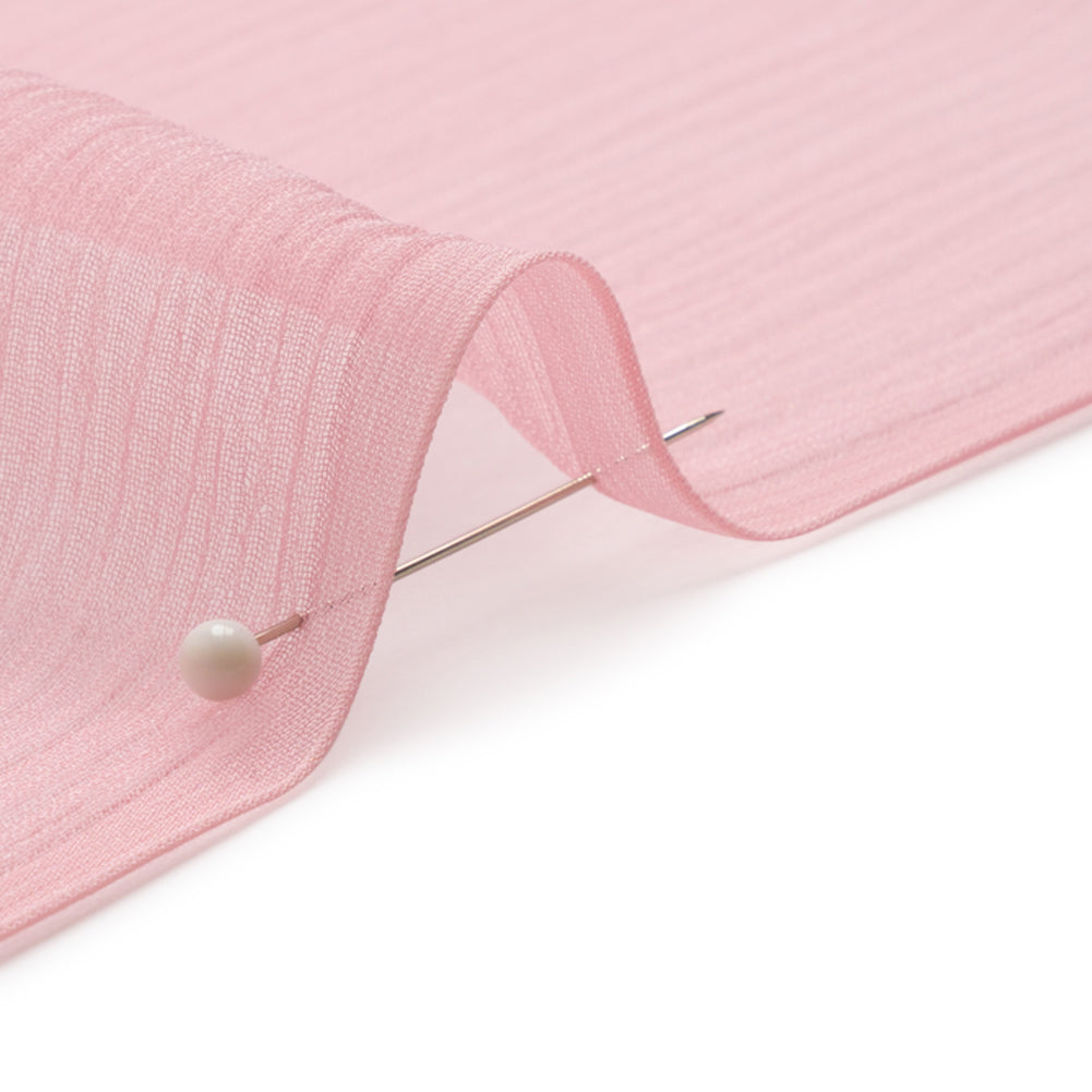 Crinkled Silk Chiffon - Candy Pink - Premium Collection - Detail