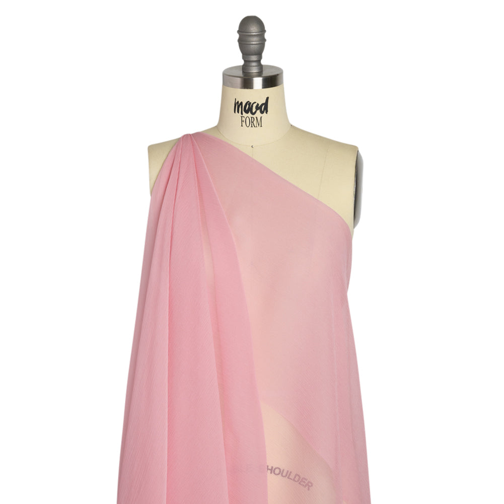 Crinkled Silk Chiffon - Candy Pink - Premium Collection - Drape