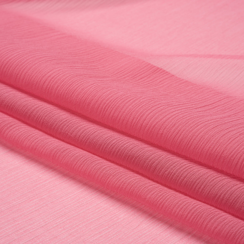 Crinkled Silk Chiffon - Rapture Rose - Premium Collection - Folded
