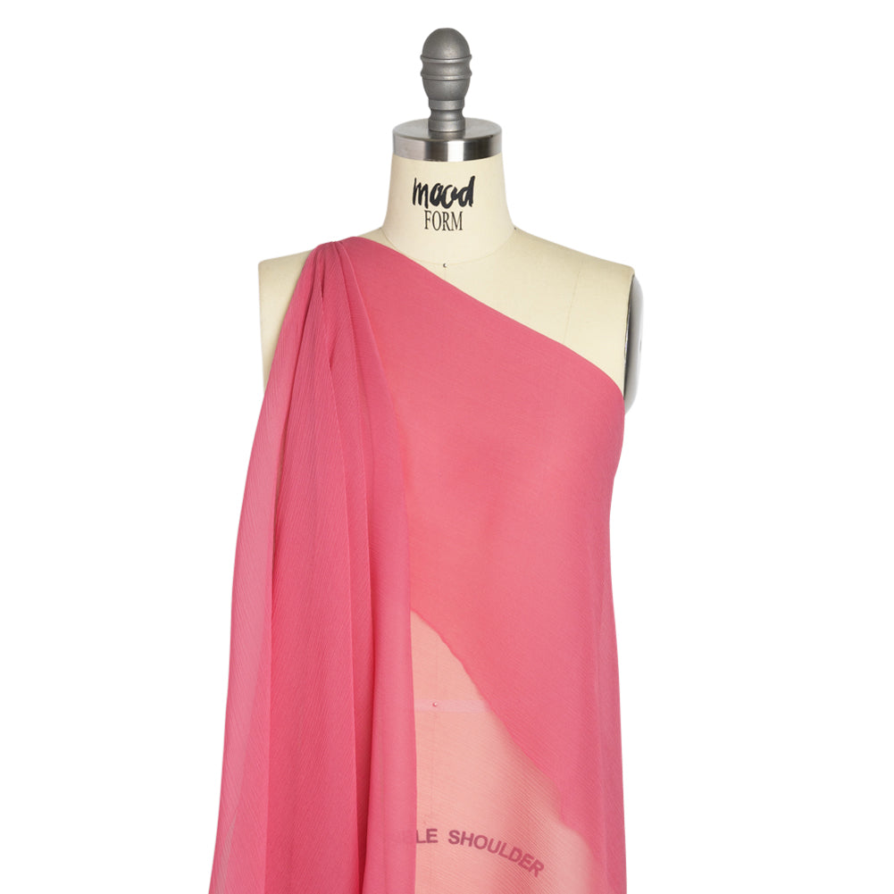 Crinkled Silk Chiffon - Rapture Rose - Premium Collection - Drape