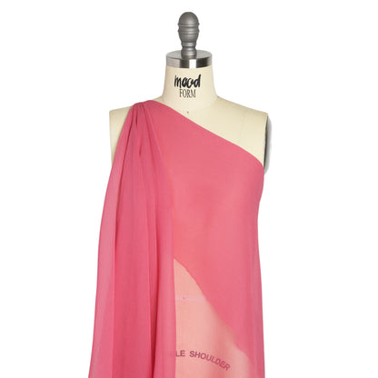 Crinkled Silk Chiffon - Rapture Rose - Premium Collection