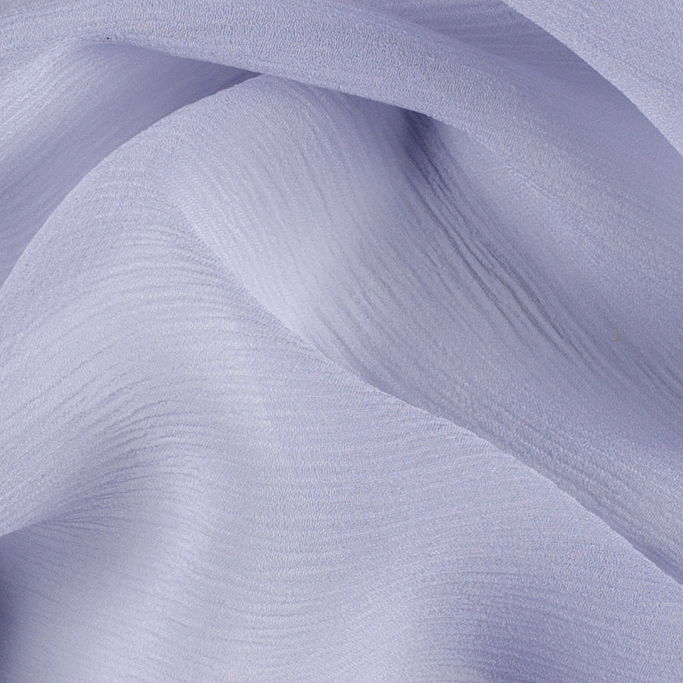 Crinkled Silk Chiffon - Icelandic Blue - Premium Collection - Detail