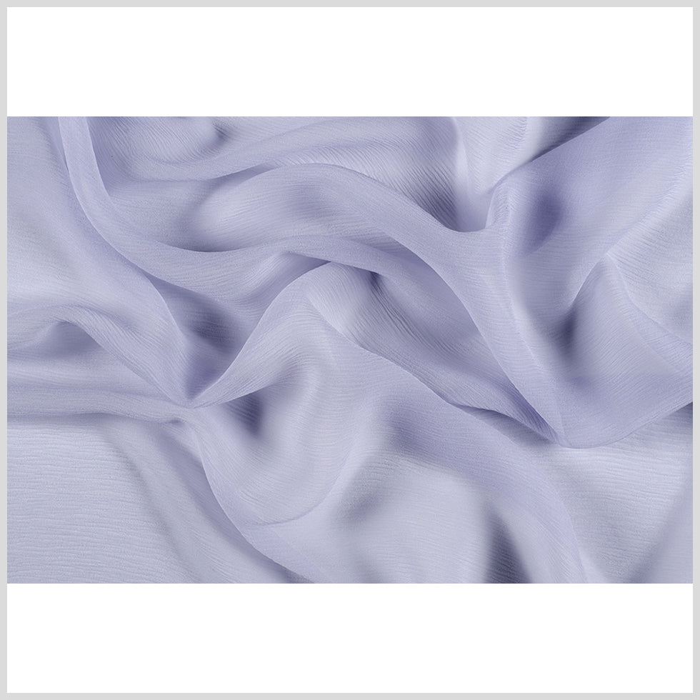 Crinkled Silk Chiffon - Icelandic Blue - Premium Collection - Full