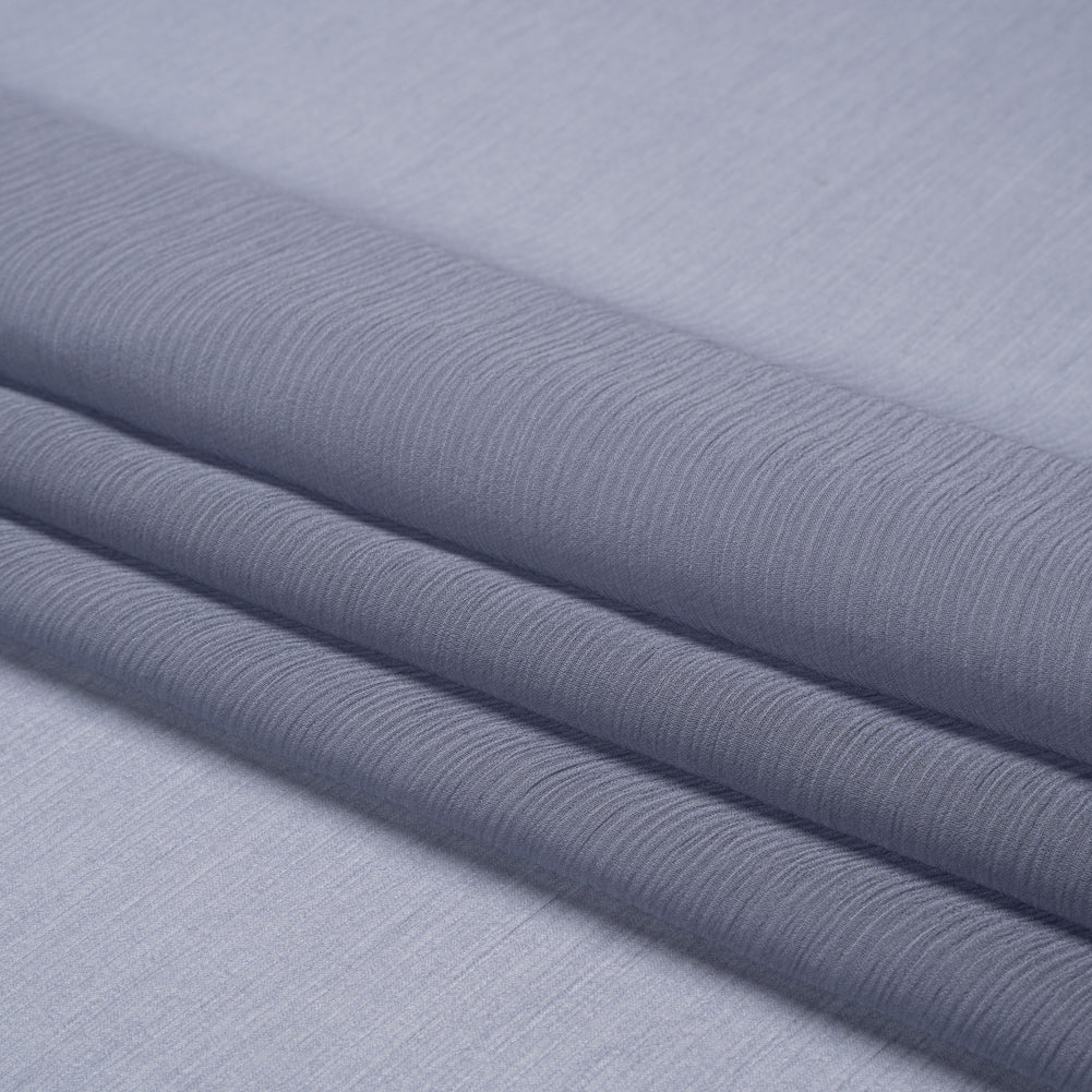 Crinkled Silk Chiffon - Infinity Blue - Premium Collection - Folded