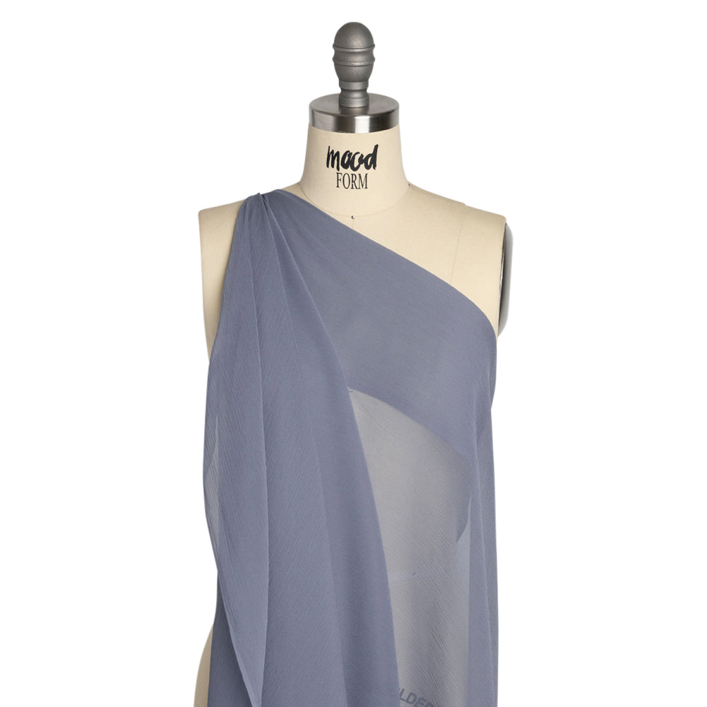 Crinkled Silk Chiffon - Infinity Blue - Premium Collection - Drape