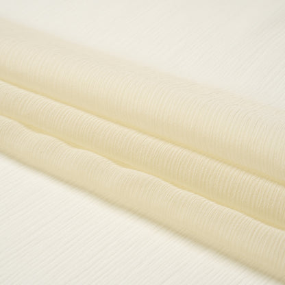 Crinkled Silk Chiffon - Ivory - Premium Collection