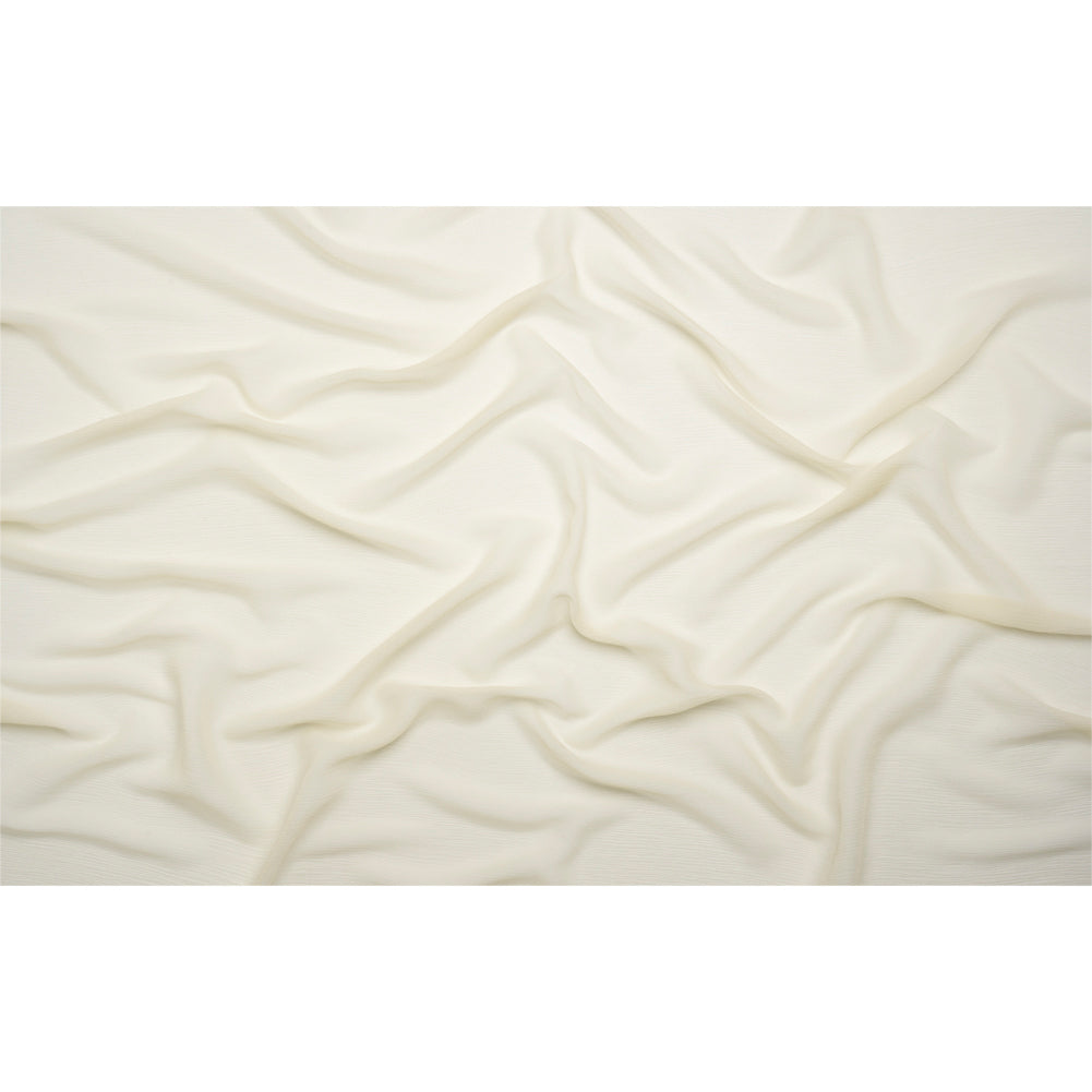 Crinkled Silk Chiffon - Ivory - Premium Collection - Full