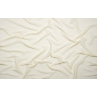 Crinkled Silk Chiffon - Ivory - Premium Collection