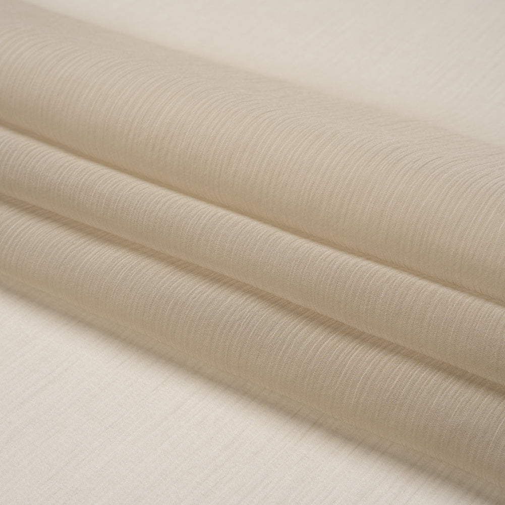 Crinkled Silk Chiffon - Feather Gray - Premium Collection - Folded