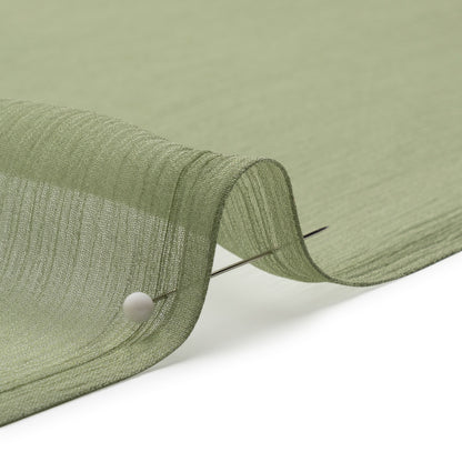 Crinkled Silk Chiffon - Oil Green - Premium Collection