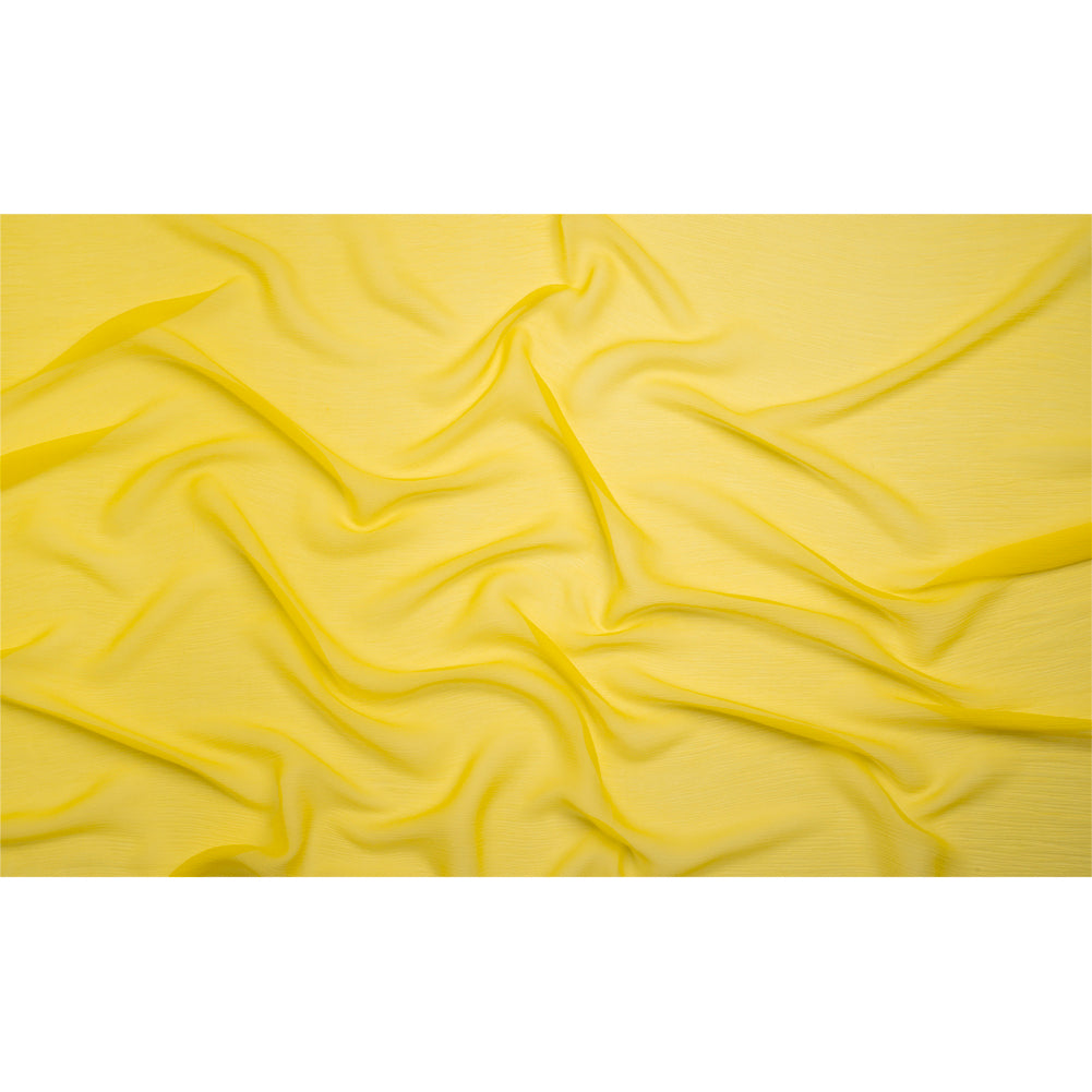 Crinkled Silk Chiffon - Buttercup Yellow - Premium Collection - Full