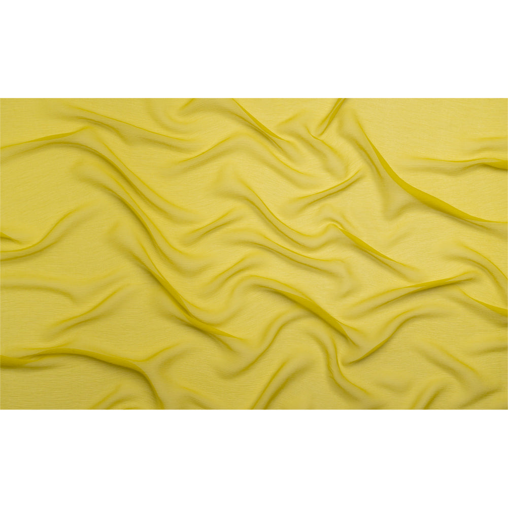 Crinkled Silk Chiffon - Warm Olive - Premium Collection - Full