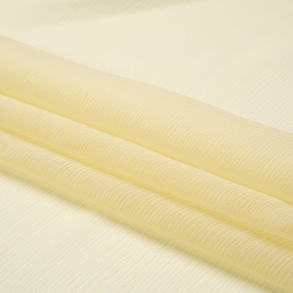 Crinkled Silk Chiffon - Young Wheat - Premium Collection - Folded