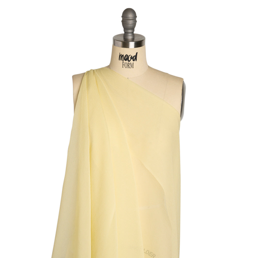 Crinkled Silk Chiffon - Young Wheat - Premium Collection - Drape