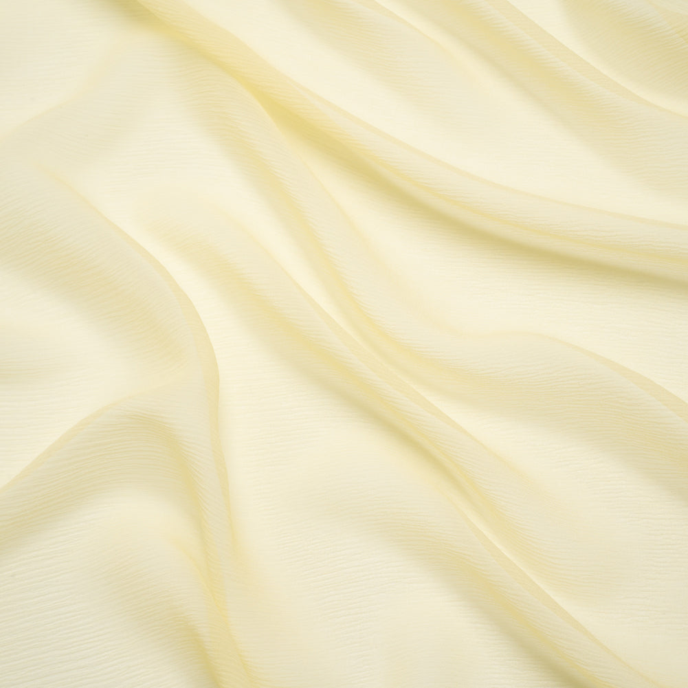 Crinkled Silk Chiffon - Young Wheat - Premium Collection