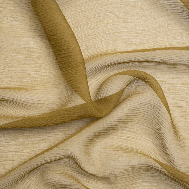 Crinkled Silk Chiffon - Fir Green - Premium Collection